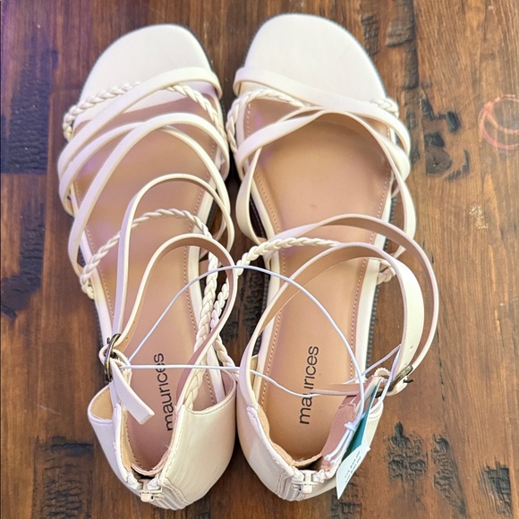 Maurices Light Beige Strappy Sandals - Picture 1 of 3